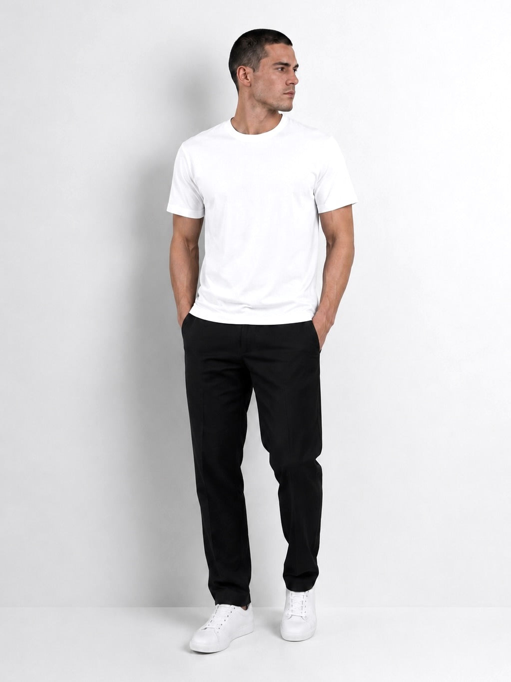 T-01 ESSENTIAL PIMA - WHITE
